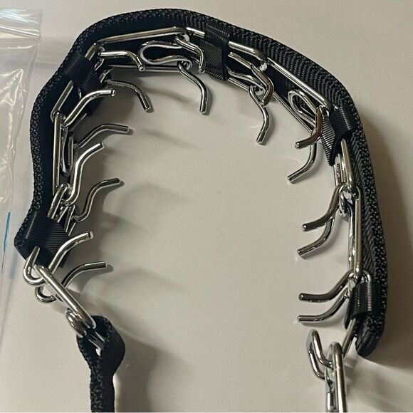 Supet Training Rubber Tip Prong Collar Quick Release No Pull Nylon Cover Sizable - Picture 5 of 16